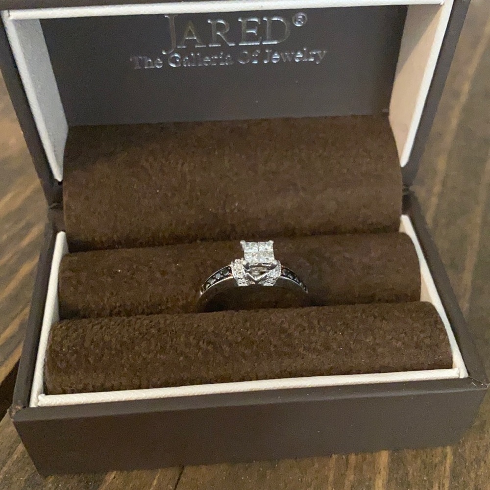 Diamond Ring Princess, 14k white gold